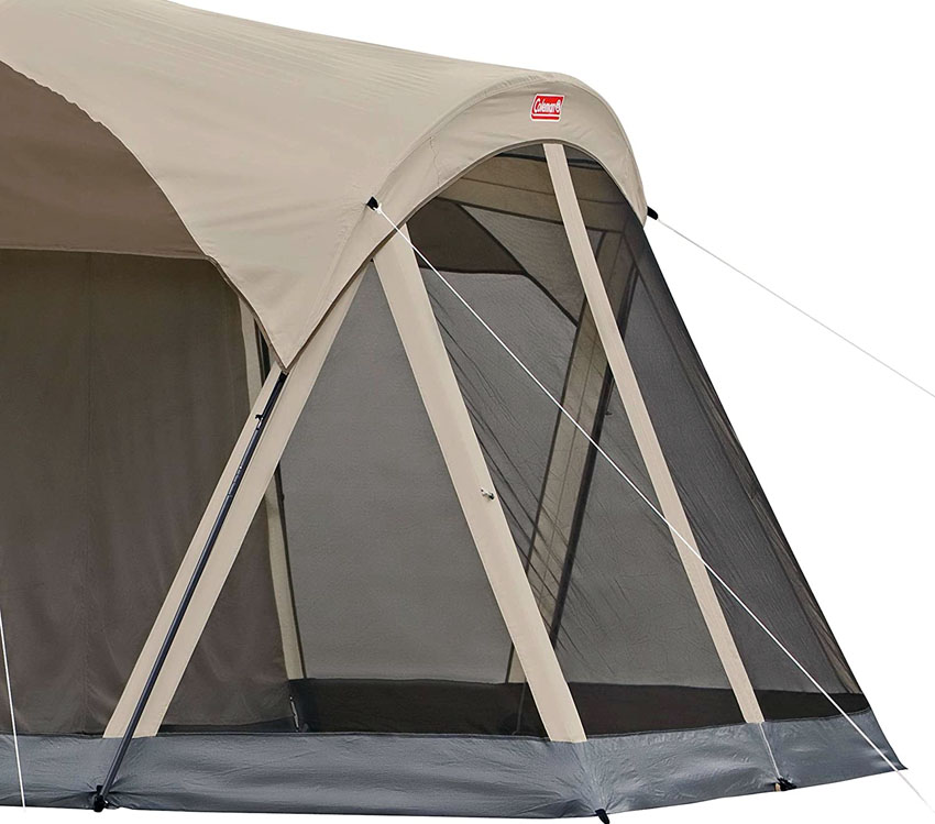 The tent's waterproof rainfly
