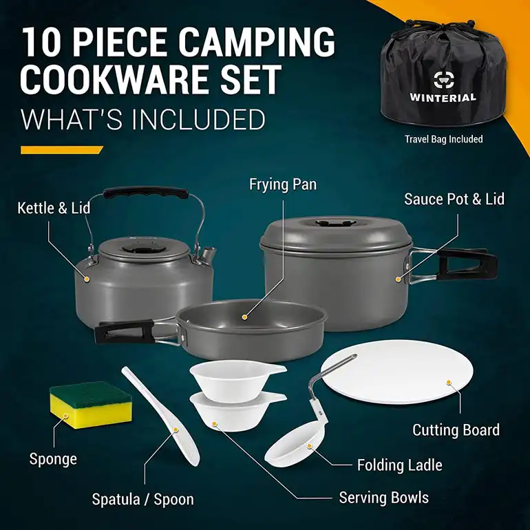 Winterial camping cooking kit