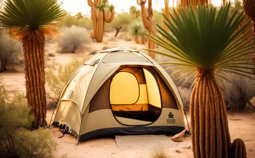 A lightweight camping tent