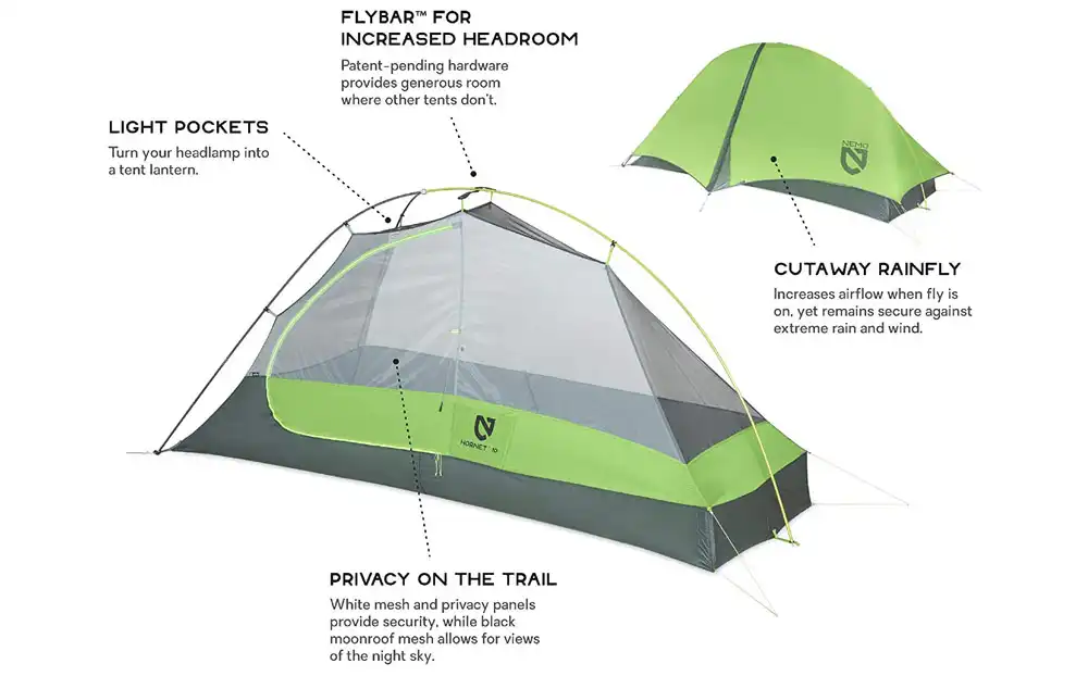Nemo Hornet 1P Ultralight Backpacking Tent